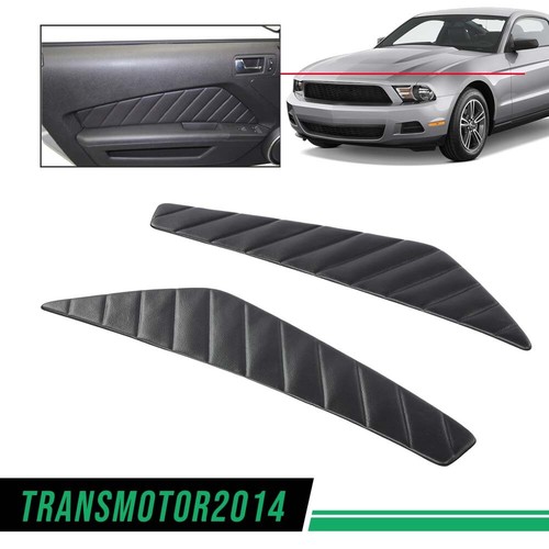 Pair Black Door Panel Insert Fit For 2010 2012 2013 2014 Ford Mustang Pleated - Bild 2 von 9