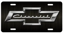 CHEVROLET CHEVY Inspired Art on Black Glossy Vanity Aluminum License Plate Tag