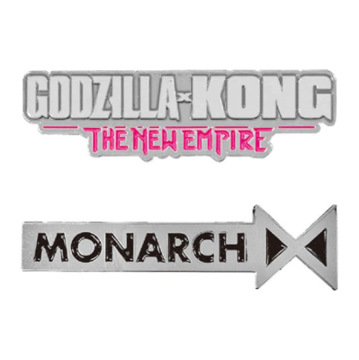 Godzilla x Kong The New Empire Pin Badge Set Monarch logo TOHO