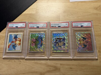 Charizard Merlin Sticker Pokémon Merlin 2 Graded Stickers Charizard Blastoise Venusaur (read ...
