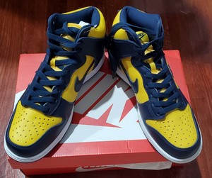 Nike Dunk High SP Varsity Michigan Maize \u0026 Blue Men Size 9 W 10.5 | eBay