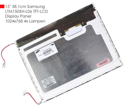 SAMSUNG 15'' 38,1cm TFT LCD DISPLAY PANEL LTM150XH-L06 1024x768 MIT 4x LAMPS M871