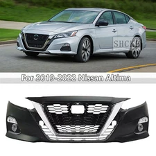 New Front Bumper Cover & Grille Assembly Kit For 2019-2022 Nissan Altima