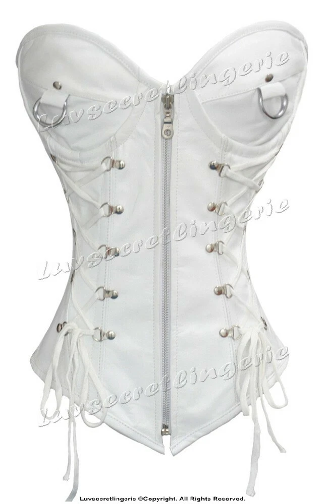 White Leather Corsets & Bustiers for Women for sale | eBay