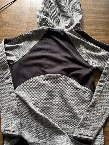 Athleta Jacket Women's Small Black/Gray Full Zip Activewear Long Sleeve Hooded - Picture 8 of 9