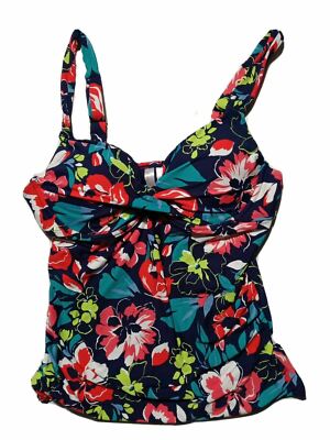 American Beach Women's Floral, Flowers Easy Swim Tankini, Swim Top, VinGence