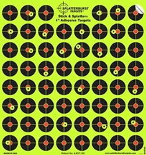 Splatterburst Targets 10 Pack 1" Stick & Splatter Self Adhesive Shooting Target