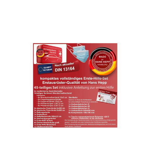 Verbandtasche Kfz DIN 13164 Neu Auto Verbandskasten erste Hilfe Set aus Hamburg - Bild 8 von 11