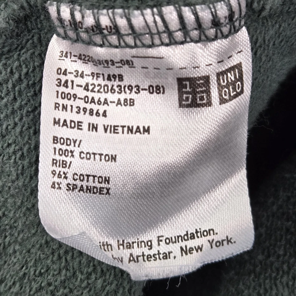 Sudadera Uniqlo Mujer M Verde Estampado Gráfico Keith Haring Logo Manga Larga Foto 3 de 4