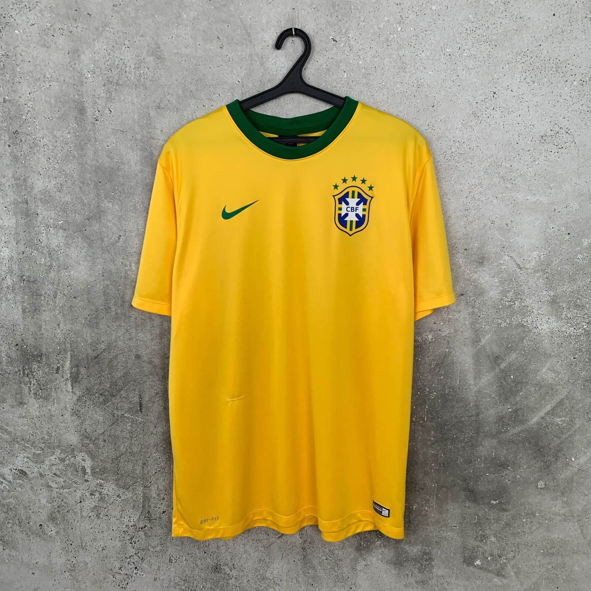 BRAZIL 2014 AUTHENTIC HOME FOOTBALL SHIRT NIKE NATIONAL TEAM