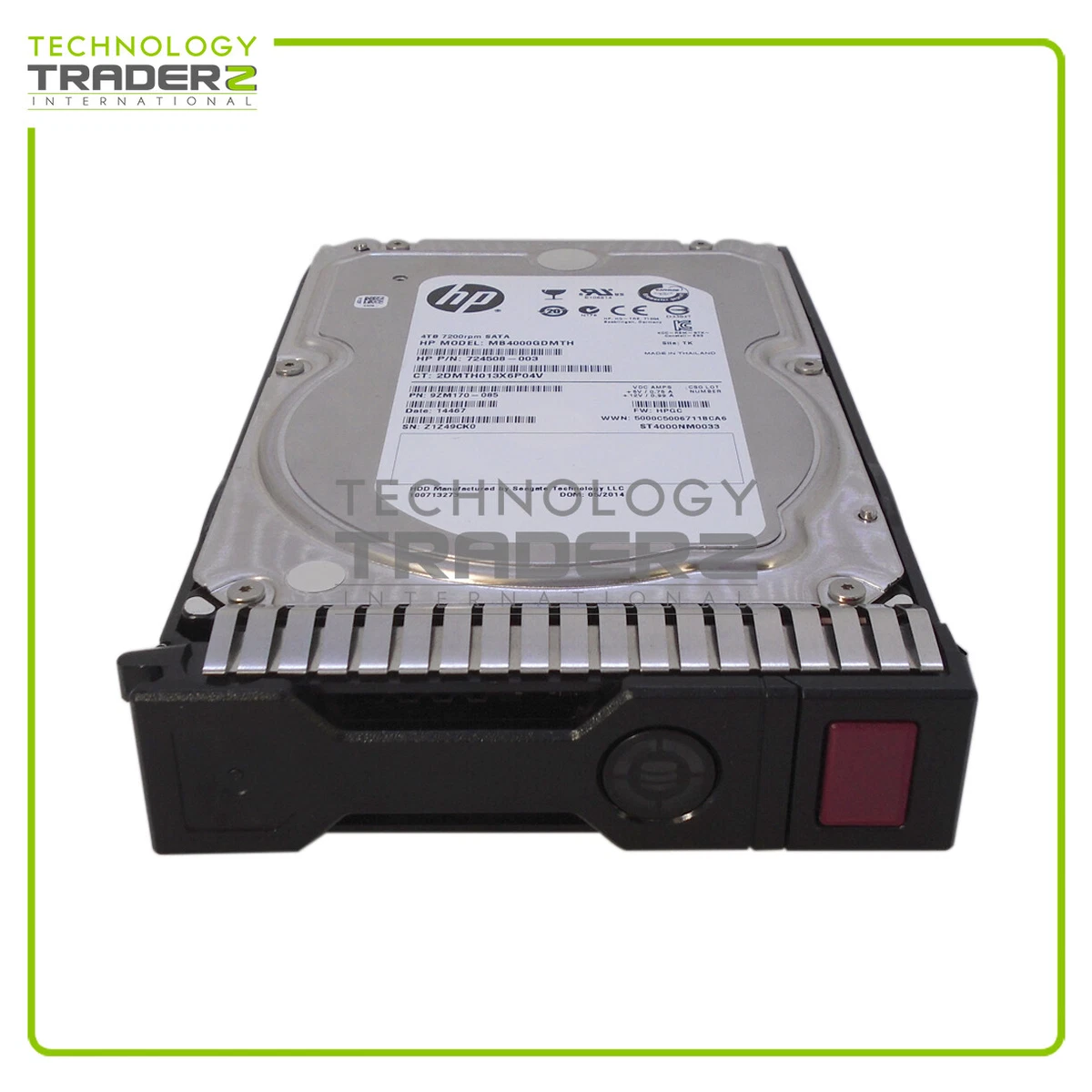 724508-003 HP 4TB 7.2K SATA 6G 3.5