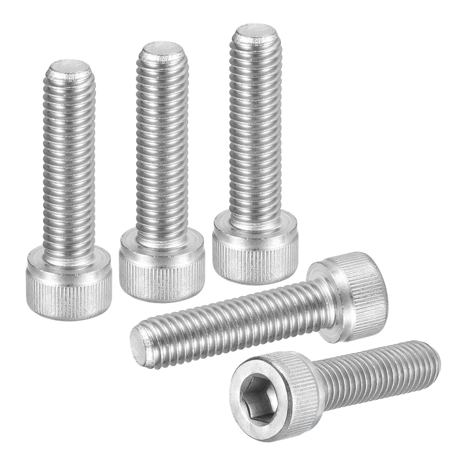 M8-1.25x30 Socket Head Cap Screw - 25Pack - Stainless Steel Screw - Silver