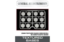 General Accoutrements: 25mm Textured Bases (3mm Bevel) by Wargames Atlantic