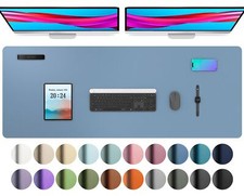 Leather Desk Pad Protector Office Desk Mat Large Mouse Pad Non-Slip PU Leathe...