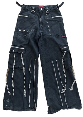 【DISCERNMENT】Traffic Gorpcore Wide Pants TRIPP NYC Cargo Pants Mens Wide Leg Baggy Bondage Rave Dang