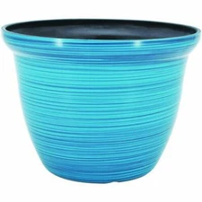 Galena BLUE 7" Diamater 5.5" Height Resin Garden Planter Flower Pot