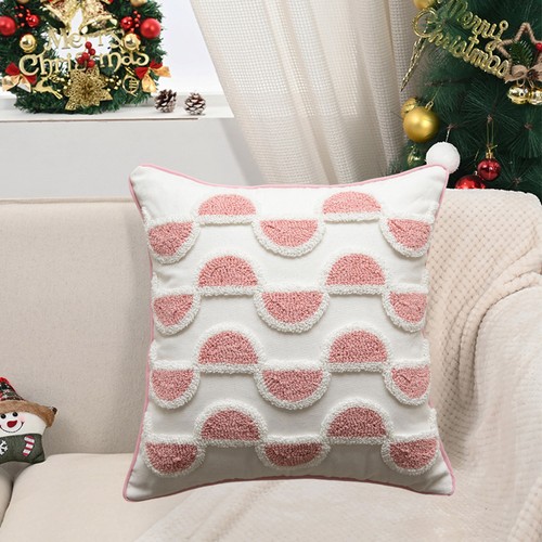 Car Seat Cushion French-inspired Pillowcase Contrast Color Short Plush Throw - Picture 5 of 17