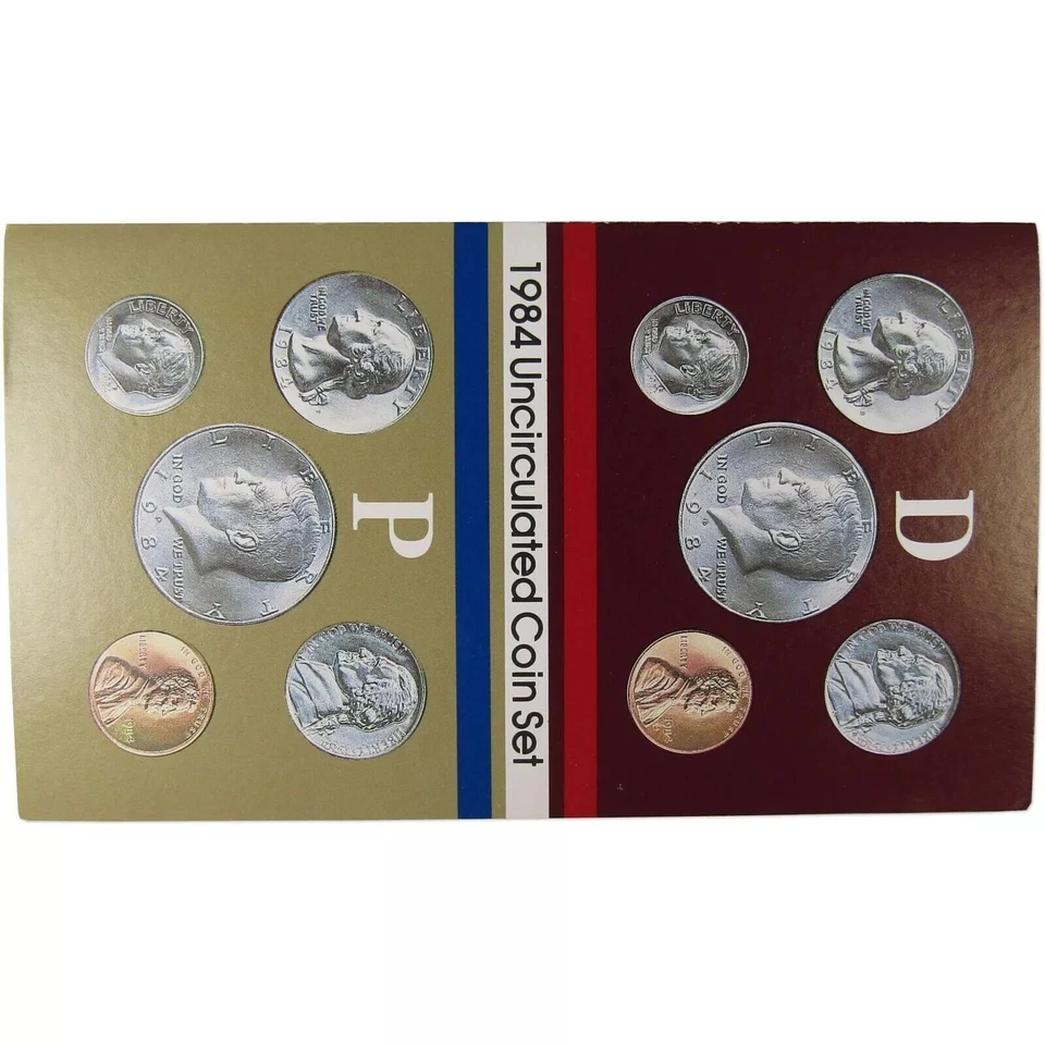 1984 P&D Mint Set Brilliant Uncirculated US with Envelope & COA (10 Coin Set) - Image 4 of 4
