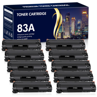 1-10 PK CF283A 83A Toner Cartridge for HP LaserJet Pro M225dw M128fw Printer LOT