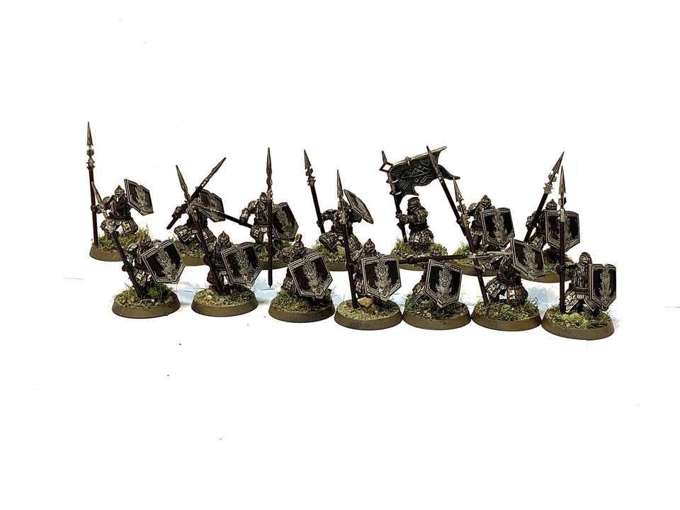 IRON HILLS DWARF SPEAR WARBAND 14 lord of the rings warhammer 28mm Painted — 第 3/4 张图片