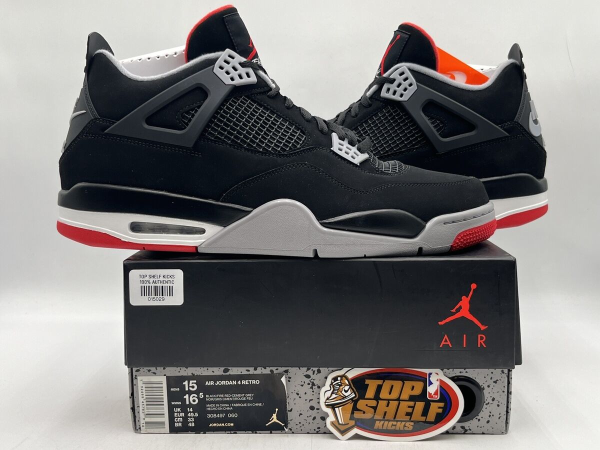 New Air Jordan 4 Bred 2019 Size 15 Rare Retro Authentic New Air Jordan 4 Bred 2019 Size 15 Rare Retro Authentic