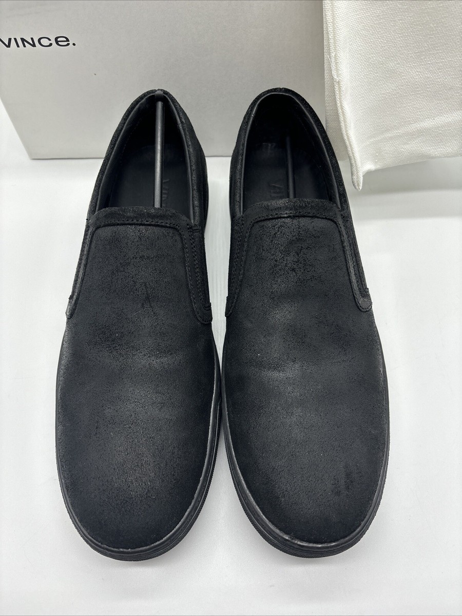 Vince Black Suede Men\'s Slip-On Loafers 9 Vince Men main image 4