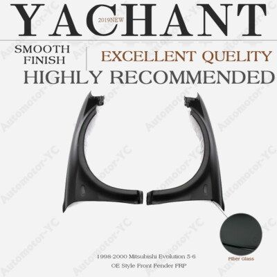 FIBER GLASS oe-Style Front Fender 2PCS Fit For 98-00 Mitsubishi Evolution 5-6