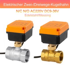 2/3Wege Zonenventil Elektrisch Kugelventil Motorkugelhahn N/C N/O AC220V DC9-36V
