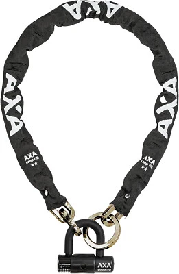 Axa Loop 110 Fahrrad schloss Kettenschloss, hohe Sicherheitsstufe Schwarz 1100mm - Bild 1 von 4