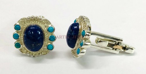 Natürlich Lapislazuli & Türkis Edelstein Mit 925 Sterling Silber 2285 - Bild 4 von 4