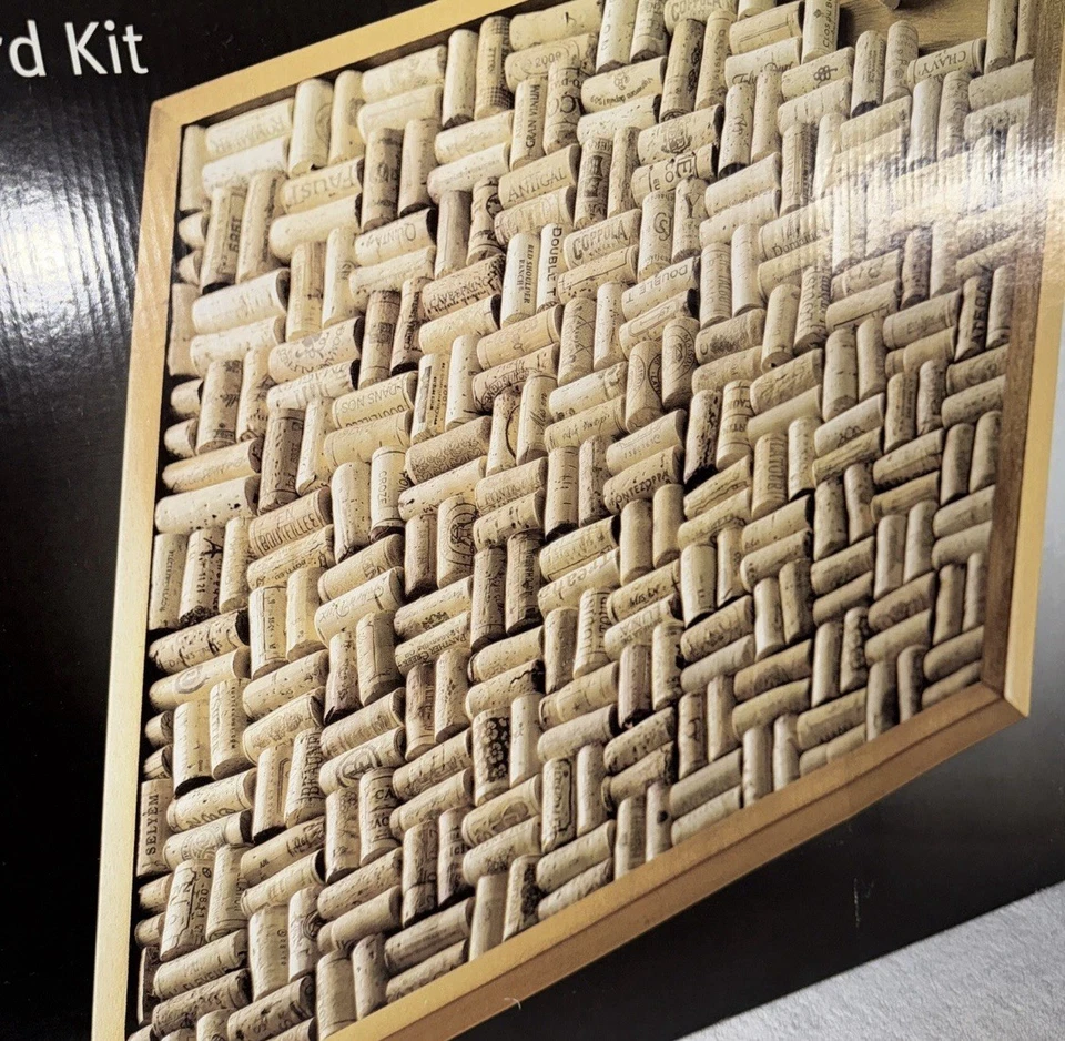 Wine Enthusiast Wine Cork Board Kit 16"x 16", Cork New In Box - Image 4 of 4