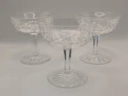 3 Vintage Waterford Crystal Lismore Champagne Coupes 4 1/8 Inch Tall, Hold 4 oz.