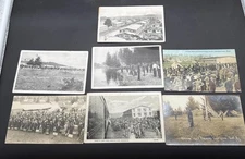 Lot of 7 RPPC Real Photo Postcards WWI Camp Lewis 91st Infantry Division