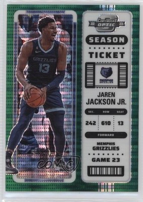 2022 Contenders Optic Season Ticket Green Pulsar Prizm /25 Jaren Jackson Jr 7n6