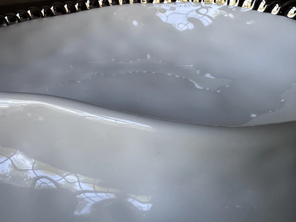 Pampa Bay, Silver Beaded Trim, Porcelain, Round Divided Plate, 9” - Image 3 of 4