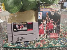 Super Nintendo SNES Tecmo Super NBA Basketball 