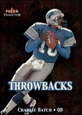 2000 Fleer Tradition #13 T Charlie Batch Throwbacks