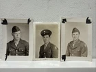 Vintage Portrait Photo US Military Army Soldiers in Uniform WWII 1940s
