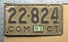 1947 Connecticut commercial license plate 22-824 YOM DMV Ford Chevy Dodge 17888