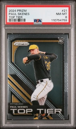 2024 Panini Prizm - Top Tier Paul Skenes Rookie #21 (RC) PSA 8 NM-MT