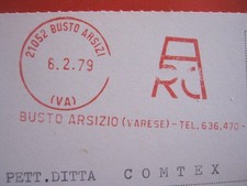 R01 METER STAMP EMA MECHANICA ITALY 1979 BUST ARSIZIO VARESE WOOL DYEING