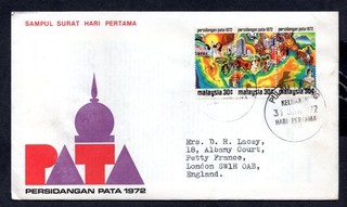 Malaysia 1972 Pacific Area Tourist Association Conference First Day Cover