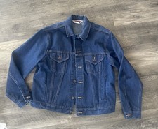 Vtg Big Mac Trucker DenimJacket Coat Mens 46 B USA MADE JC Penney EUC Dark Wash