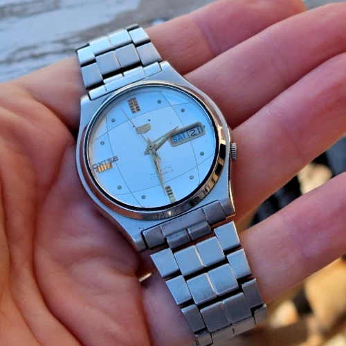 Vintage Men's Seiko 5 Watch Wristwatch Automatic 17 Jewels Working 7009-3171 NR