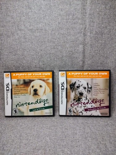 Nintendo DS 2pc Nintendogs Games Labs Dalmatians & Friends CIB Lot Tested