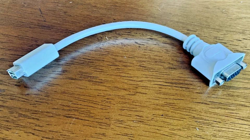 Mini-DVI Male to VGA Female Video Cable Adapter (White) - 6 inches - Image 2 of 4