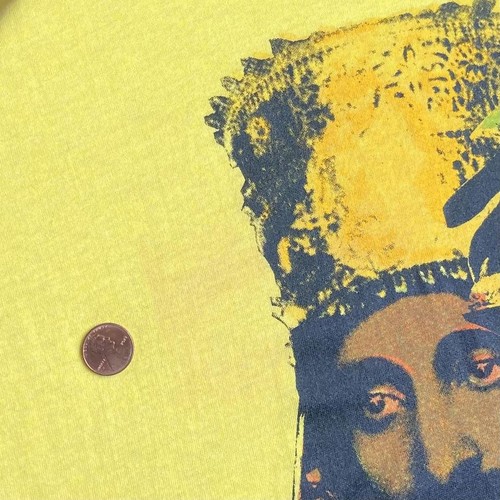 VTG 80s Haile Selassie Marcus Garvey Discipline of the Mind Yellow T-shirt Large - Picture 6 of 6