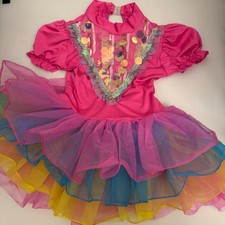 Kids Girls Ballroom Clothing Sequin Tutu Dress Dance Costume Stage Wear Dresses