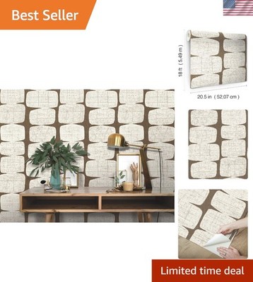 Transform Your Space with Glam Brown Peel and Stick Wallpaper - 30.75 Sq Ft