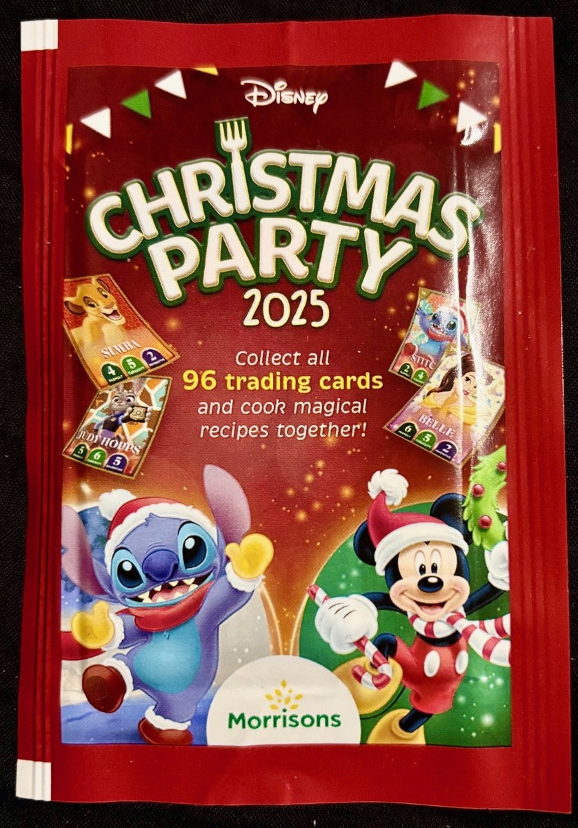 Disney Christmas party 2025 trading cards game (4 pack) collect